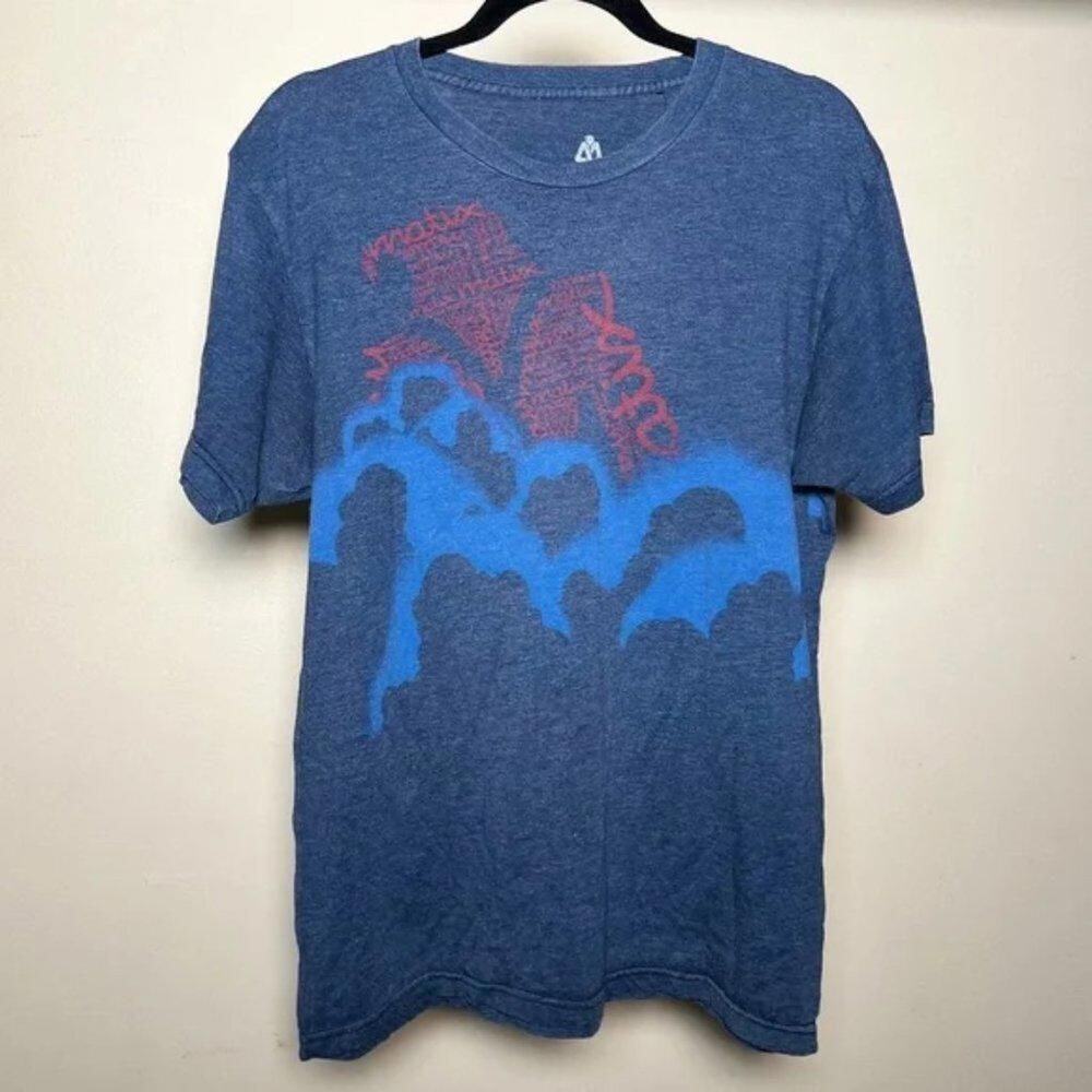 Matix Mens Light Blue Slim Fit Cotton/Poly Blend Soft T-Shirt Size M